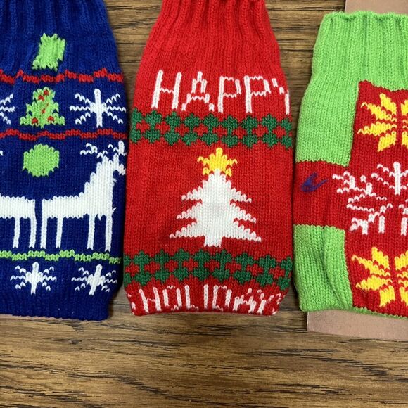 4 UNCLE BOB’S Ugly Beer Sweater Sleeve Cousy Koozie Christmas Sweater Card Game - Picture 3 of 6